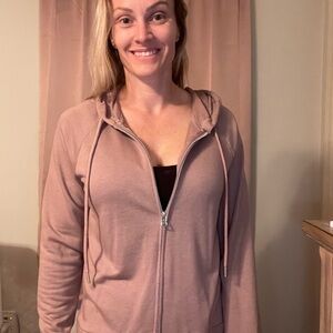 H&M Dusty Pink Zip-Up Hoodie